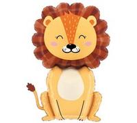 ballon aluminium figurine lion roi jungle 56x79cm - grabo 25302-p Jaune G