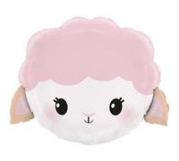 ballon aluminium figurine tête brebis 48x40cm - grabo g72128-p Rose G
