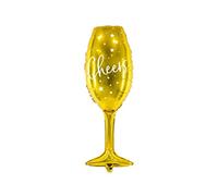 Ballon aluminium flûte cheers doré 28 x 80 cm - Doré - Taille Unique