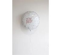 ballon aluminium gender reveal 45cm - hobi ba3029 Blanc G