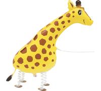Ballon aluminium girafe jaune-brun-noir 86,3cm