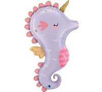 ballon aluminium hippocampe magique 52x90cm lilas - générique g72196-p Violet G