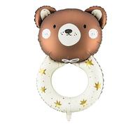 Ballon aluminium hochet petit ours 61 x 88 cm - Marron