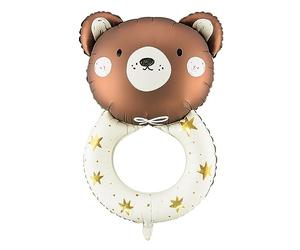 Ballon aluminium hochet petit ours 61 x 88 cm - Marron