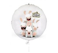 Ballon Aluminium Lapins Crétins 40 Cm Blanc