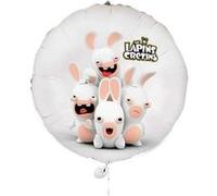 Ballon aluminium Lapins Crétins™ de 40 cm (x1) REF/44448 ptit clown blanc G