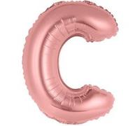 ballon aluminium lettre c 36cm or rose - surprisez vous balm0rglc Rose G