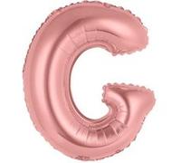 ballon aluminium lettre g 36cm or rose - surprisez vous balm0rglg Rose G