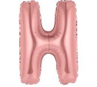 ballon aluminium lettre h 36cm or rose - surprisez vous balm0rglh Rose G