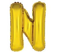ballon aluminium lettre n 36cm or - surprisez vous balmorln Jaune G
