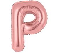 ballon aluminium lettre p 36cm or rose - surprisez vous balm0rglp Rose G