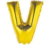 ballon aluminium lettre v 36cm or - surprisez vous balmorlv Jaune G