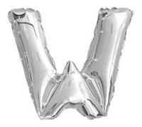 ballon aluminium lettre w 36cm argent - surprisez vous balmlw Gris G