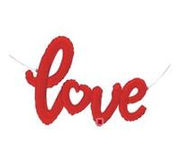 Ballon lettre - Aluminium - LOVE - 80x57cm - Rouge - Décoration de fête