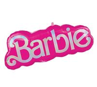 Ballon Aluminium Logo Barbie 81 x 30 cm - Rose