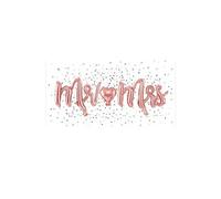 PartyDeco Ballon aluminium Lettres Mr et Mrs Rose Gold 69 x 125 cm