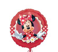 ballon aluminium rond fou de minnie 45cm rouge - amscan 2481301 Rouge