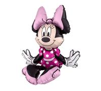 Ballon Aluminium Minnie Mouse Assise 38 X 45 Cm Rose