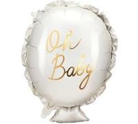 ballon aluminium oh baby 37.5x53cm nacré - générique fb193 Blanc G
