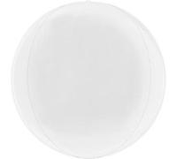 ballon aluminium orbz rond blanc 38 cm - grabo 74118wh-p Blanc G