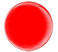 ballon aluminium orbz rond rouge 38 cm - grabo 74108r-p Rouge G