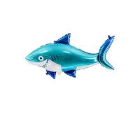 PartyDeco Ballon en Mylar Requin Baby Shark 92 x 48 cm bleu