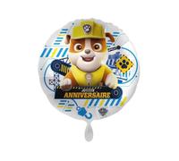 BALLON ALUMINIUM ROND ANNIVERSAIRE RUBEN 45CM Jaune