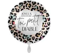 ballon aluminium rond anniversaire sauvage 43cm - générique 50157-fre