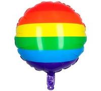 ballon aluminium rond fierté lgbt 45cm arc-en-ciel - boland 44633 Multicolore G