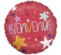 ballon aluminium rond message bienvenue 46cm rouge - grabo g78178-p Rouge G