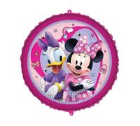 BALLON ALUMINIUM ROND MINNIE 45CM ROSE