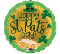 ballon aluminium rond saint patrick 46cm orange - générique 26334p-p Orange G