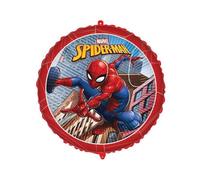 BALLON ALUMINIUM ROND SPIDERMAN CRIME 45CM ROUGE