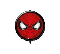 ballon aluminium rond spiderman masque 45cm rouge - lspi94995