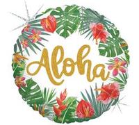 ballon aluminium rond tropical aloha 46cm - grabo 36804gh-p Multicolore G