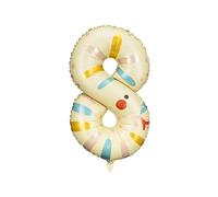 PartyDeco – Ballon aluminium – Serpent chiffre 8 – Multicolore