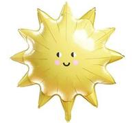 Ballon aluminium soleil - 1 piece (non rempli) Jaune G