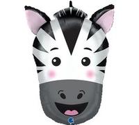 ballon aluminium tête de zèbre 74cm - grabo g72008-p Blanc G