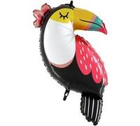 ballon aluminium toucan été hawaï 102cm multicolore - grabo 25189-p Multicolore G