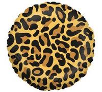 ballon aluminum rond imprimé peau léopard 46cm - grabo g78090-p Jaune G