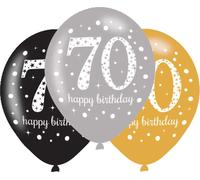 Ballon Amscan - Anniversaire Sparkling 70 ans 6 pièces