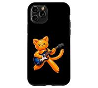 Ballon Amusant Chat Jouant de la Guitare Rock Star Rock'n Roll Coque pour iPhone 11 Pro