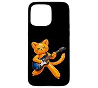 Ballon Amusant Chat Jouant de la Guitare Rock Star Rock'n Roll Coque pour iPhone 15 Pro Max