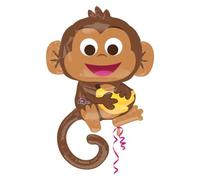 Amscan Ballon en aluminium SuperShape Happy Monkey 3457301-91,4 cm