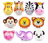 Ballon Animaux en Aluminium 10 Pièces pour Anniversaire et Décoration Jungle avec Hélium