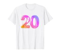 Ballon Anniversaire 20 Ans Numéro Vingt Anniversaire 20 T-Shirt