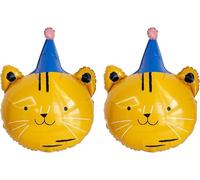 Ballon Anniversaire Animal, 2pcs Ballon Helium Chat, Ballons de Chat, Chatons Aluminium Ballons, Animal Balloons, Animaux Party Balloons, Foil Balloon Animals, Enfants Balloon Animals