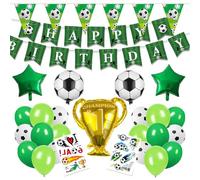 Ballon Anniversaire Football Enfants, Decoration Anniversaire Ballon Football, Deco Anniversaire Fête, Aluminium Ballons, Ballons en Latex, Fête à Thème Sports D'anniversaire Déco pour Garçons Filles