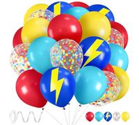Ballon Anniversaire Multicolore, 30 Pièces 12 Pouces Ballons Colorés, Éclair Ballons en Latex pour Enfants, pour Anniversaire Mariages Baby Shower Célébrations
