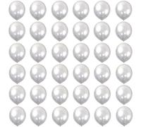 Ballon Argent,36 Pièces 10 Pouces Ballons de Baudruche,Ballon Anniversaire,Ballons Argent en Latex Mat Helium Gonflable de Fete,Mariage,Baby Shower,Anniversaire Decoration pour Femmes Garçons